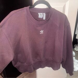 Adidas Maroon burgundy Crewneck Sweatshirt